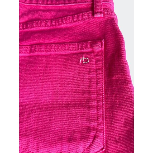 Rag & Bone Womens Bull Pink High-Rise Denim Jean Shorts  Size 26 - Picture 13 of 15